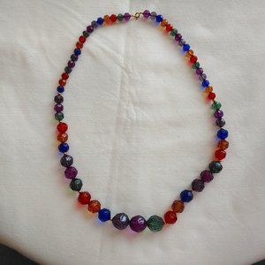 Necklace with Multicolor Beads